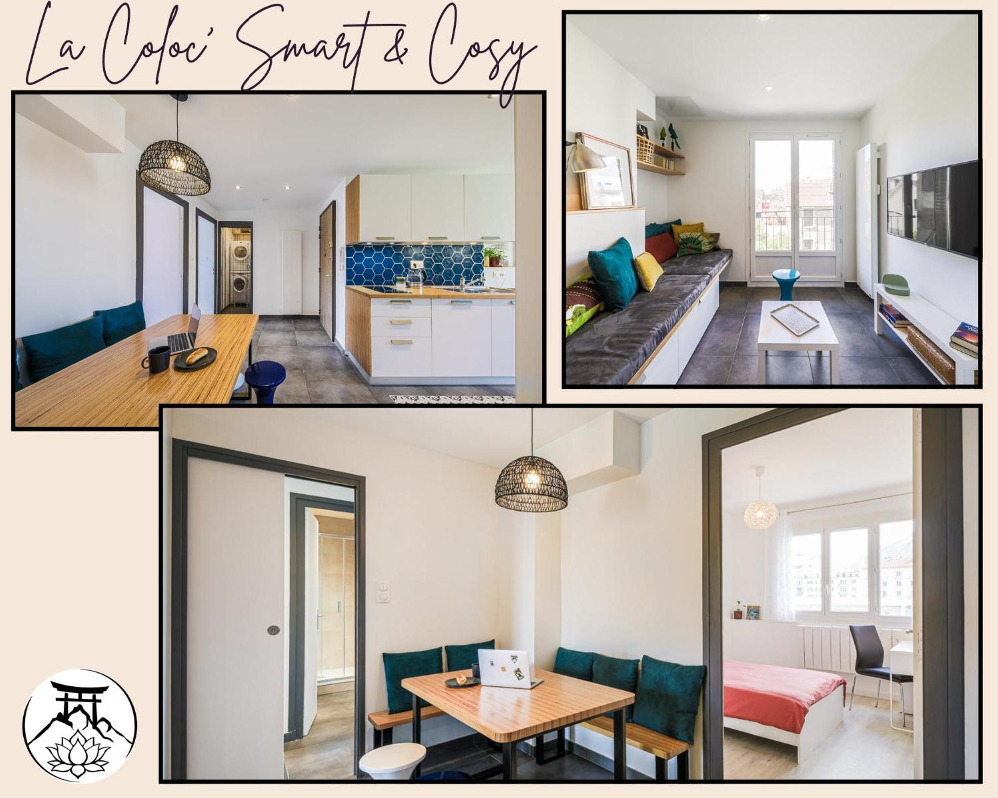 Appartement La Coloc' Smart & Cosy - 4 Differentes Et Privatives Sont Disponible Dans Ce T4 De 80m2 En Colocation - Jusqu'a 2 Personnes Par - 1 Lit Double Par