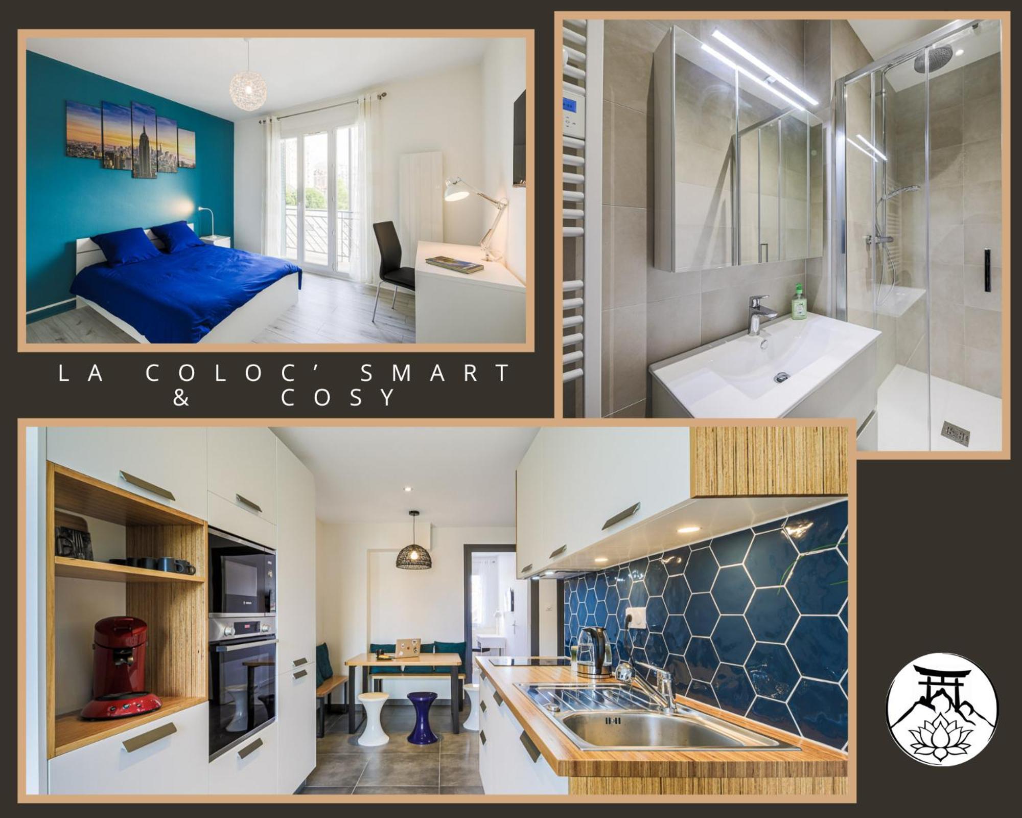 Appartement La Coloc' Smart & Cosy - 4 Differentes Et Privatives Sont Disponible Dans Ce T4 De 80m2 En Colocation - Jusqu'a 2 Personnes Par - 1 Lit Double Par *